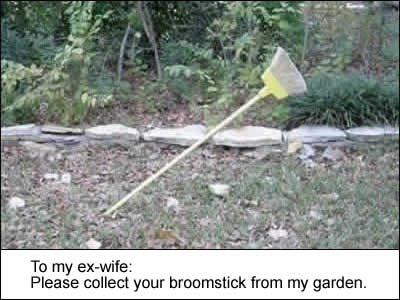 A flying broomstick
