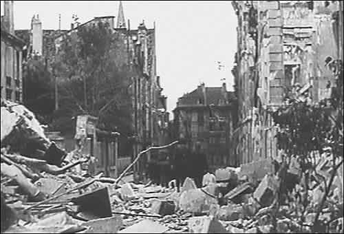 Demolished houses in Caen